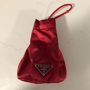 Prada Triangle Logo Drawstring Pouch